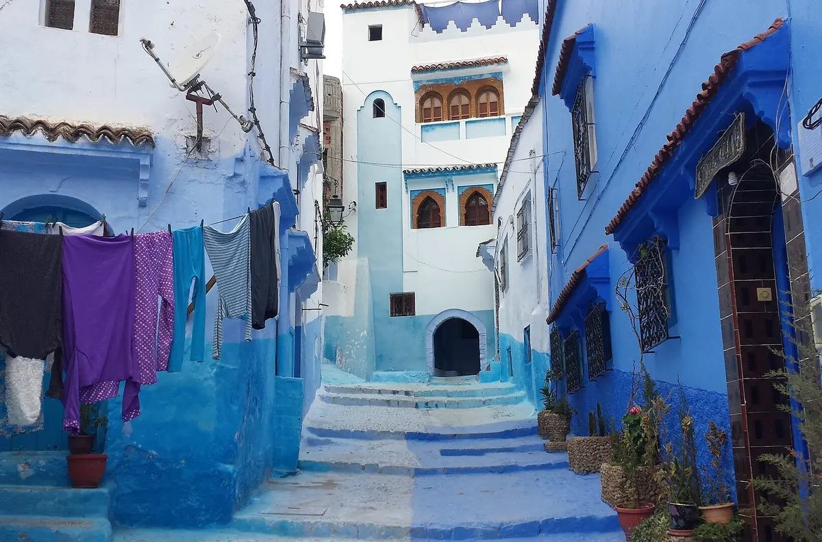 Blue-washed lanes in the Chefchaouen medina