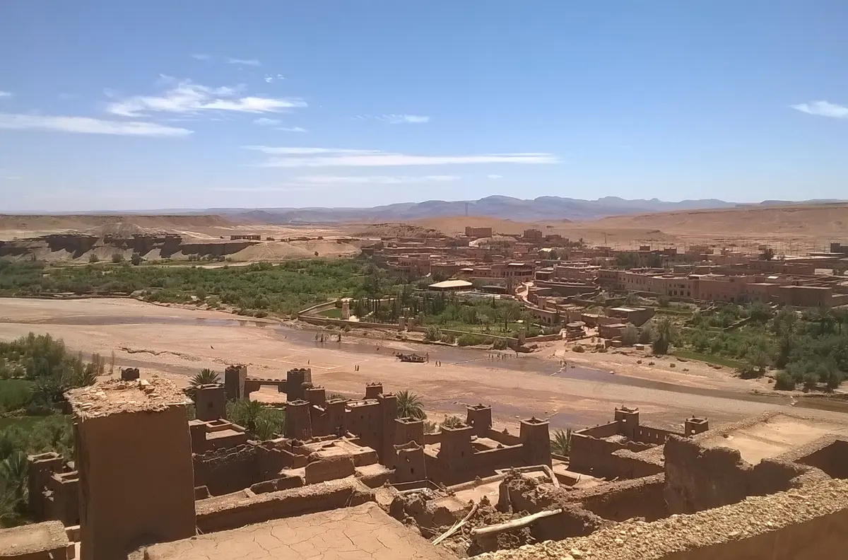 Earth-built houses in the valley