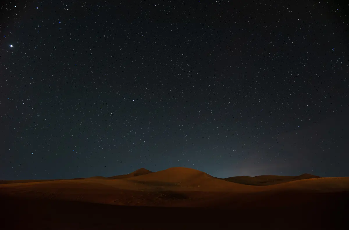 The Milky Way above the dunes at Erg Chebbi