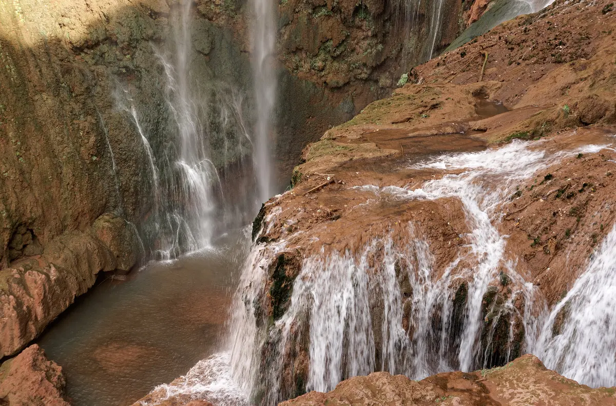 The Ouzoud waterfalls on the northern side